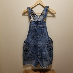 American Eagle Vintage Style Overalls Distressed S